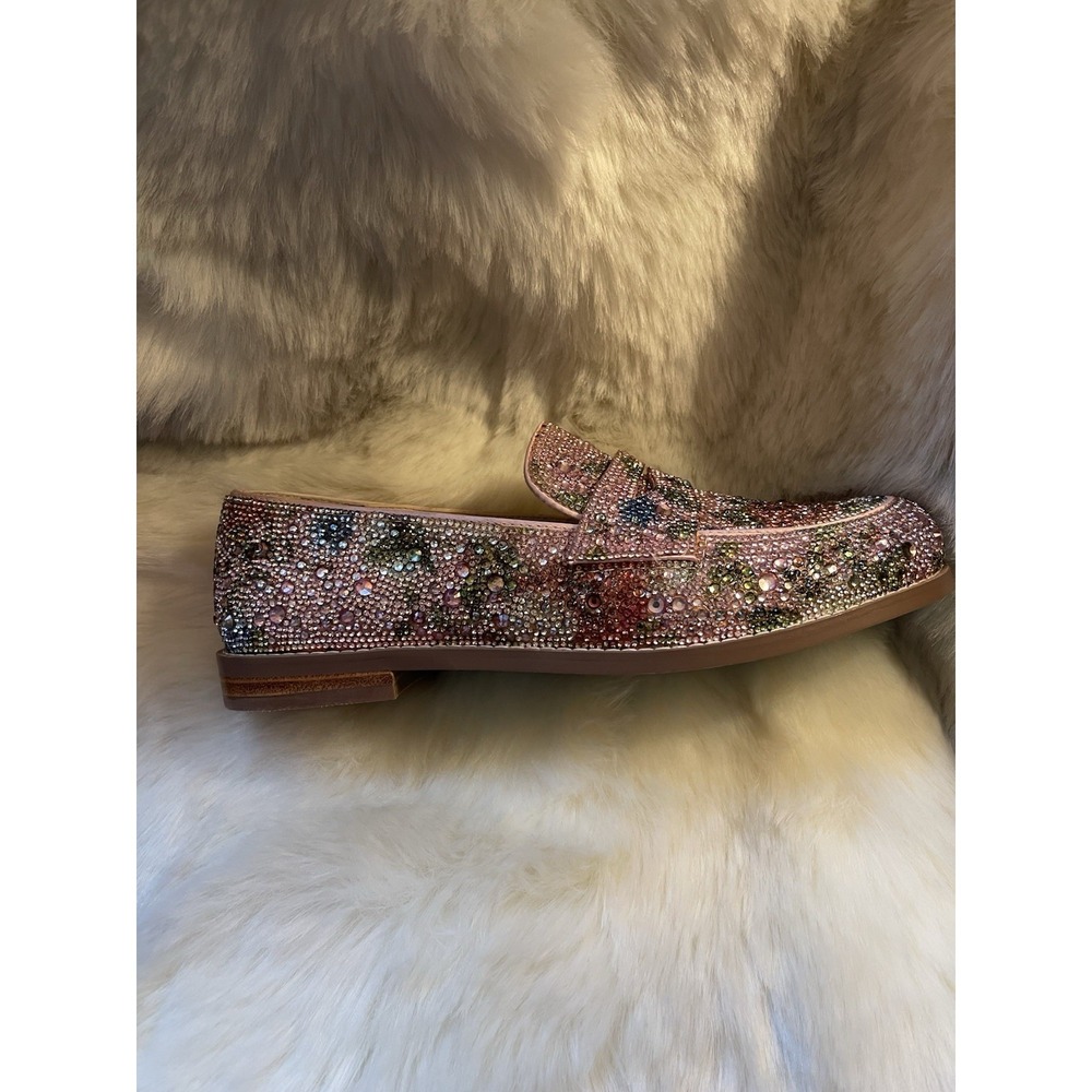 Betsey Johnson Aron Floral Bejeweled Rhinestone Loafers Women's Shoes Size 7.5 - Picture 5 of 10